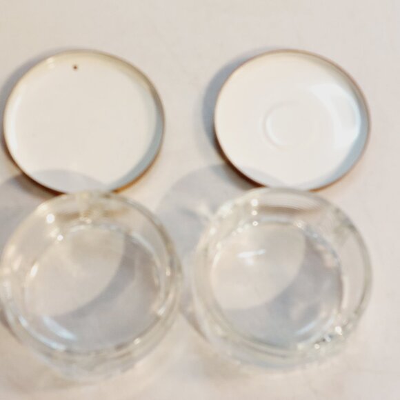 Vintage Art Deco Glass Powder Jars with Lid - Picture 4 of 4